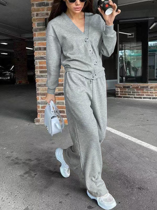Abito da pantaloni sportivi cardigan con giacca comoda nuova autunno 2024