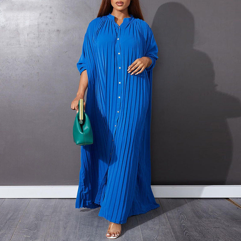 Abito da commercio estero plissettato casual alla moda