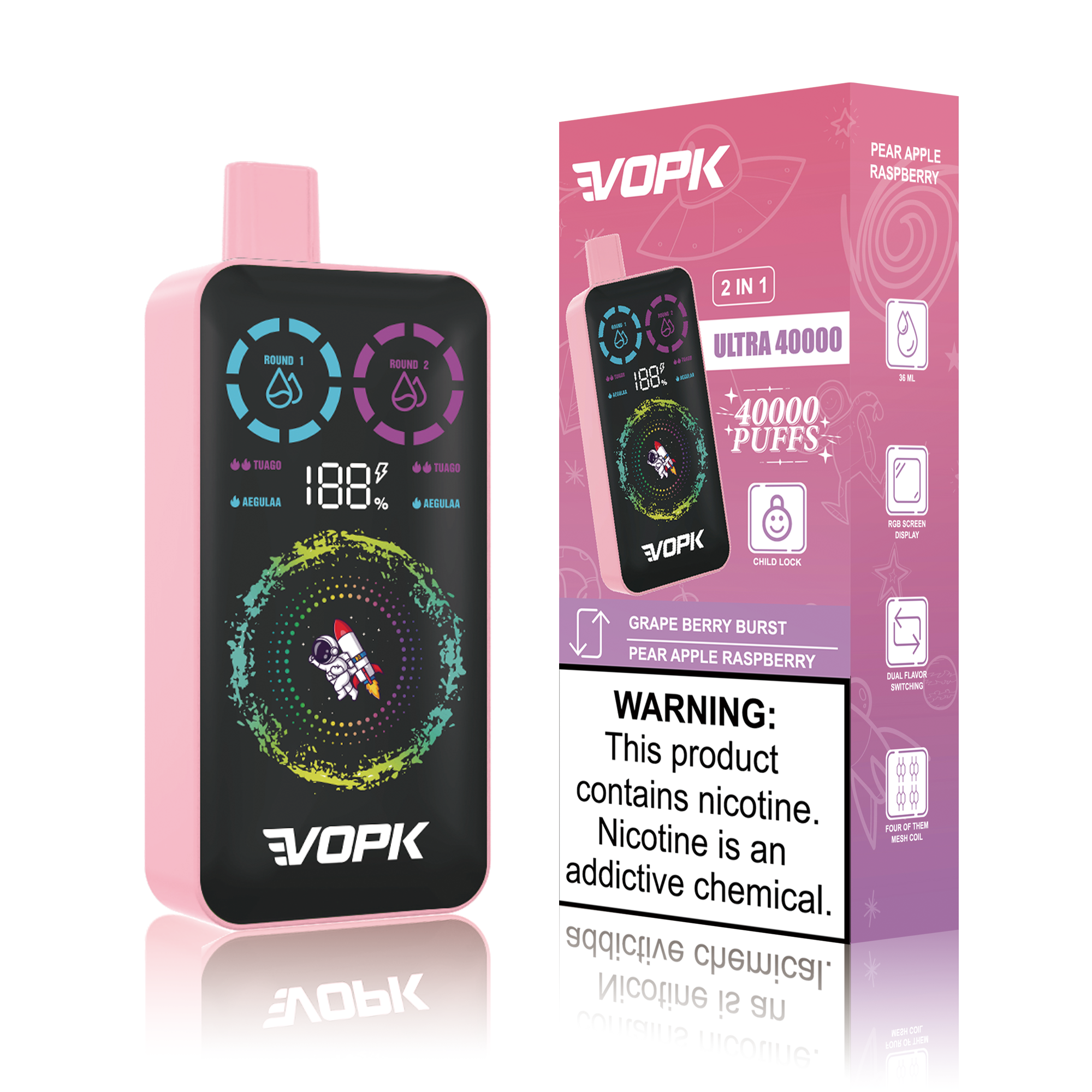 VOPK ULTRA 40000 Puffs Double Taste Disposable Vape – Advanced Features for Maximum Enjoyment
