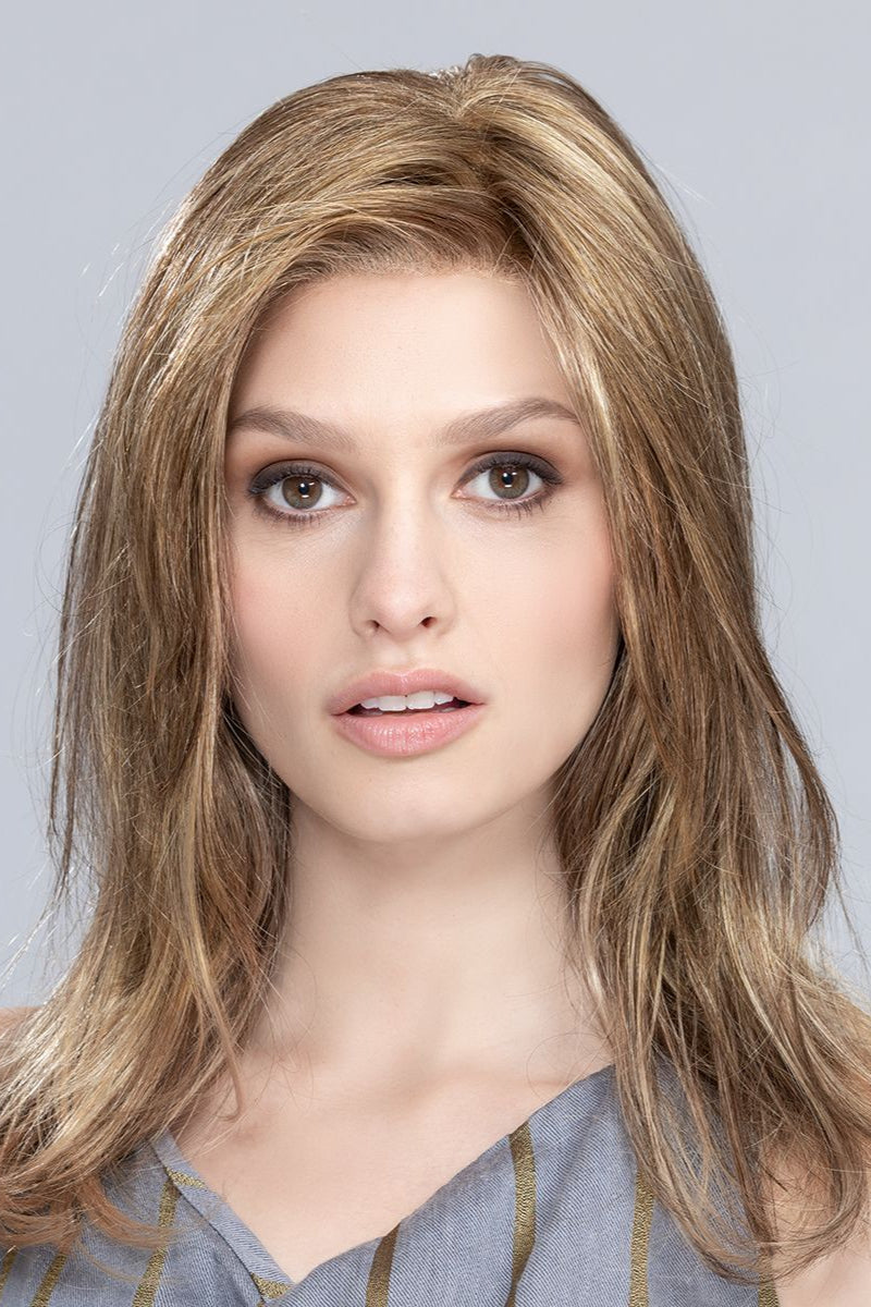 Side-parted temperament soft hair golden curly hair