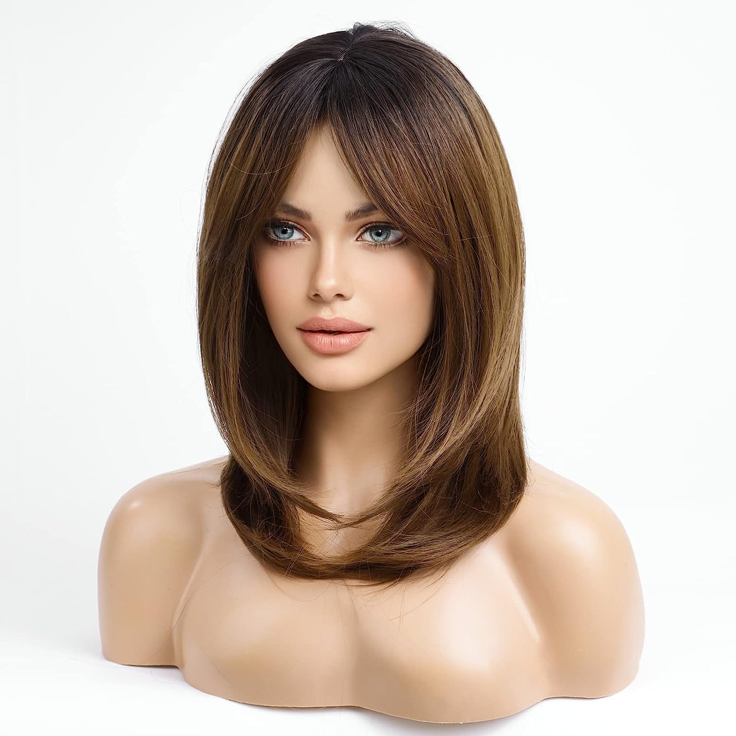 Synthetic Long Wigs  Hair with Bangs for Daily Use