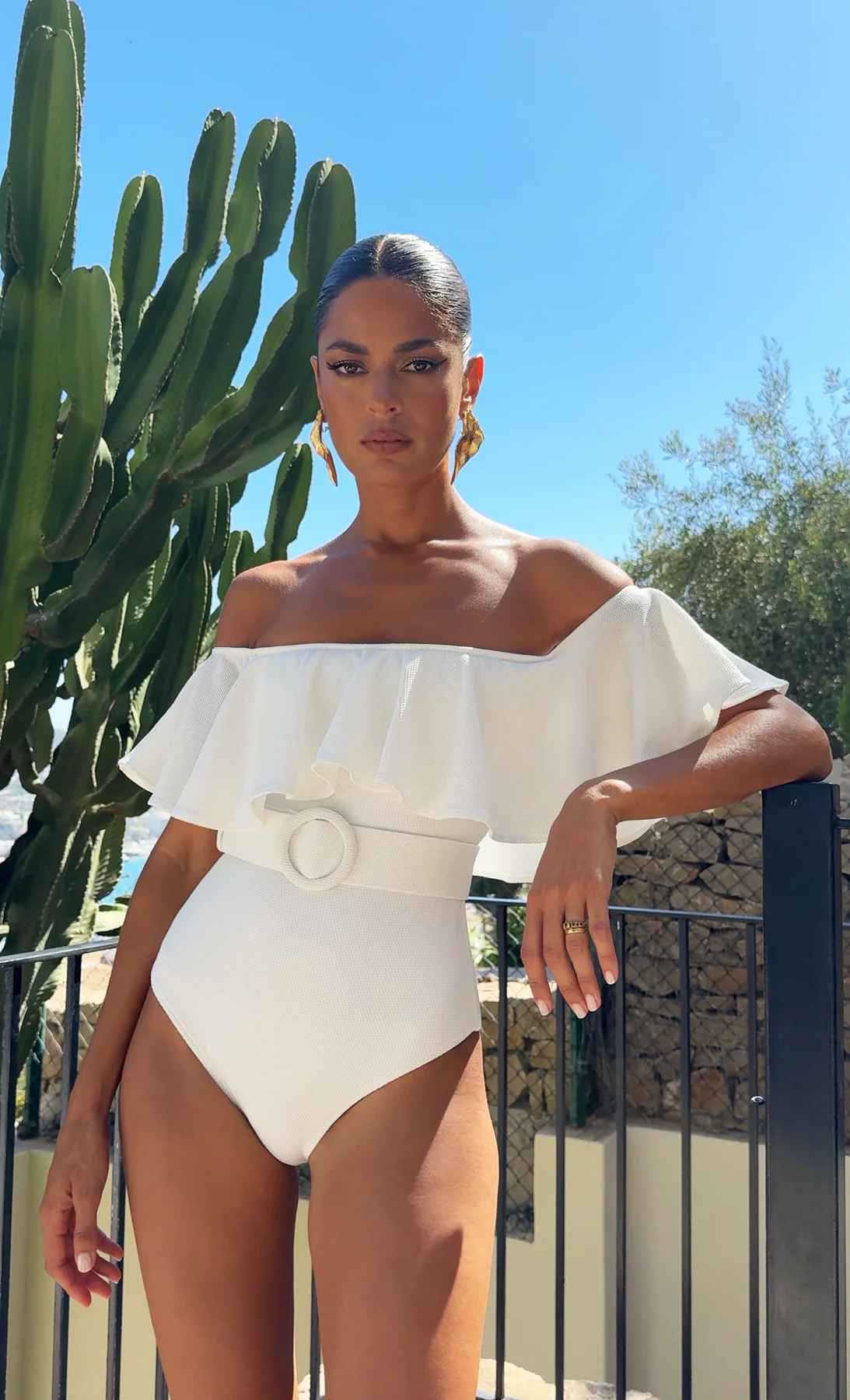 ✨ Lace Skirt Ruffle One Piece Swimsuit Set 🩱