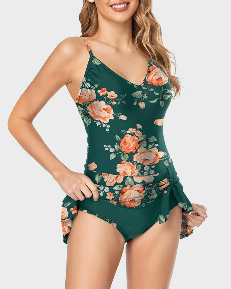 2025 New Women's Tummy Control Slim Fit One Piece Swimsuit