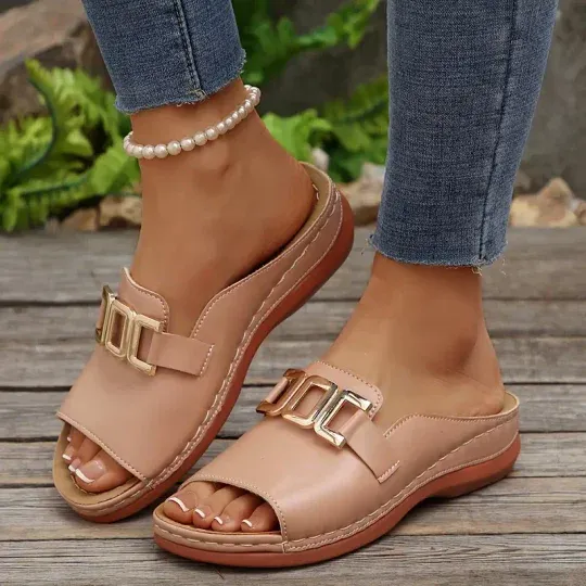 Chinelos de plataforma peep-toe – confortáveis, antiderrapantes e modernos