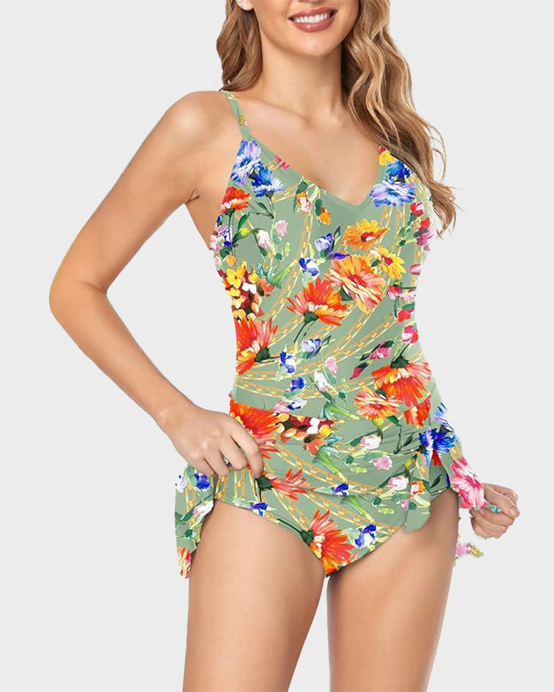 2025 New Women's Tummy Control Slim Fit One Piece Swimsuit