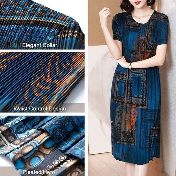 🔥🔥 Vestido plissado da moda