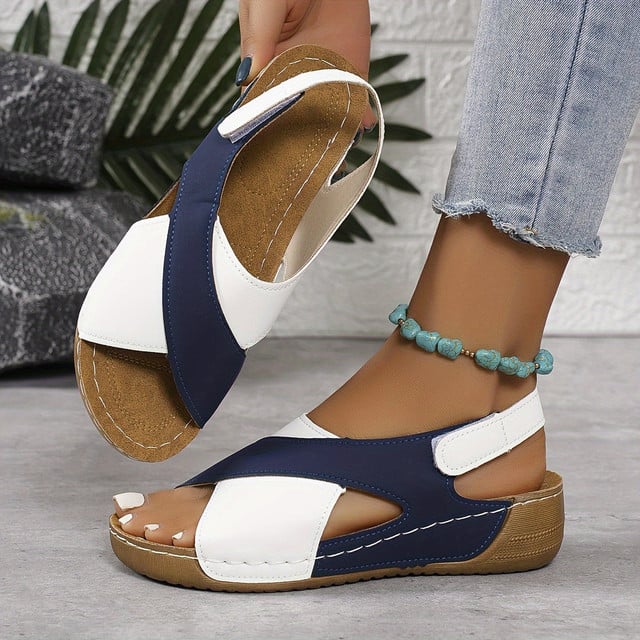 🔥Promoção de último dia 50% OFF - Sandálias ortopédicas ultraconfortáveis ​​para mulher com salto inclinado