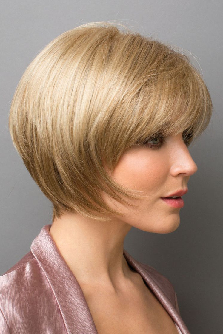 Sleek layered chin-length bob