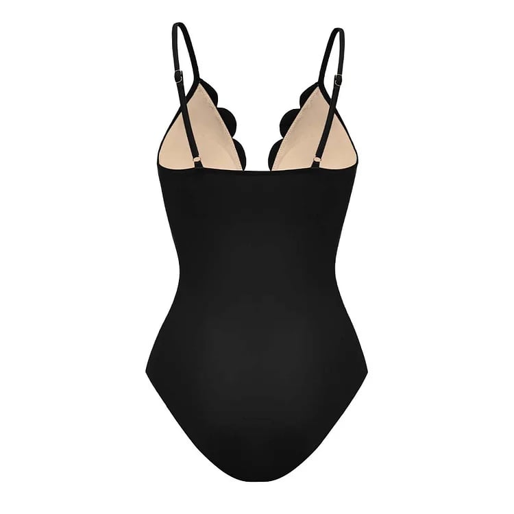 💖 2025 New 👙 Laser Cutting Flower Hollow Flared Skirt Swimsuit Set