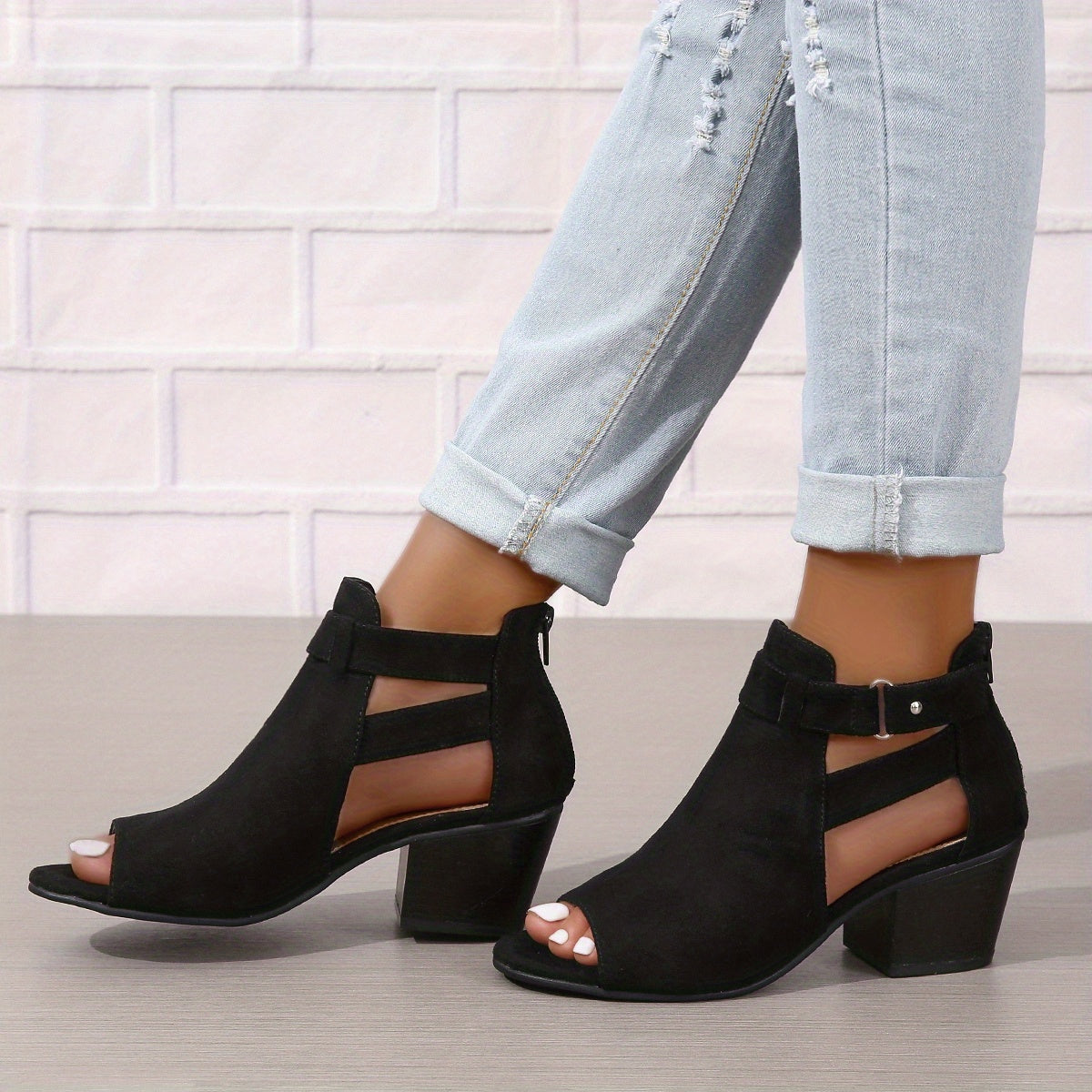 🔥Promoção de último dia 50% OFF - Sandálias de salto alto ortopédicas para mulher, estilo retro