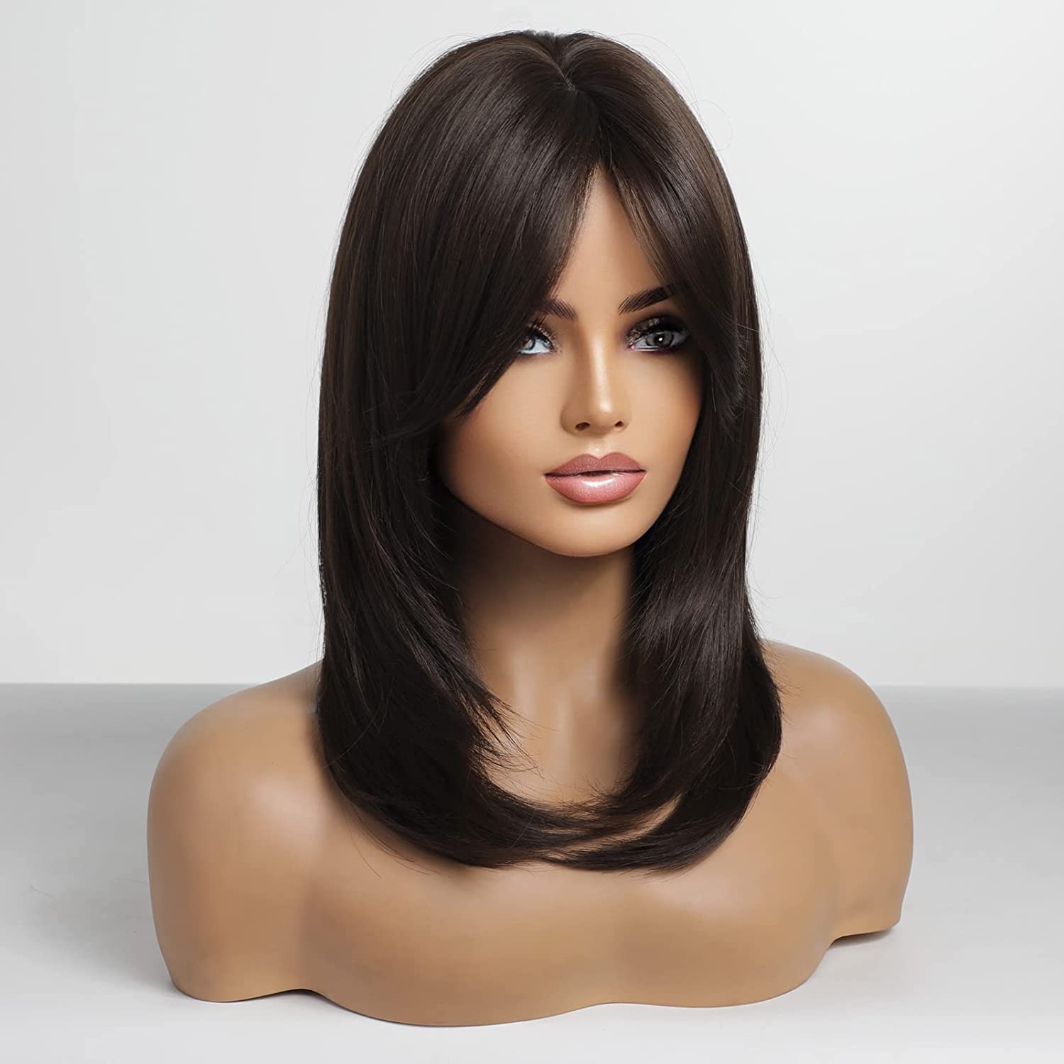 Synthetic Long Wigs  Hair with Bangs for Daily Use