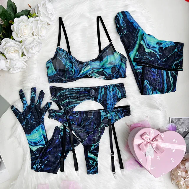 VALERIE -Conjunto de roupa interior tie-dye