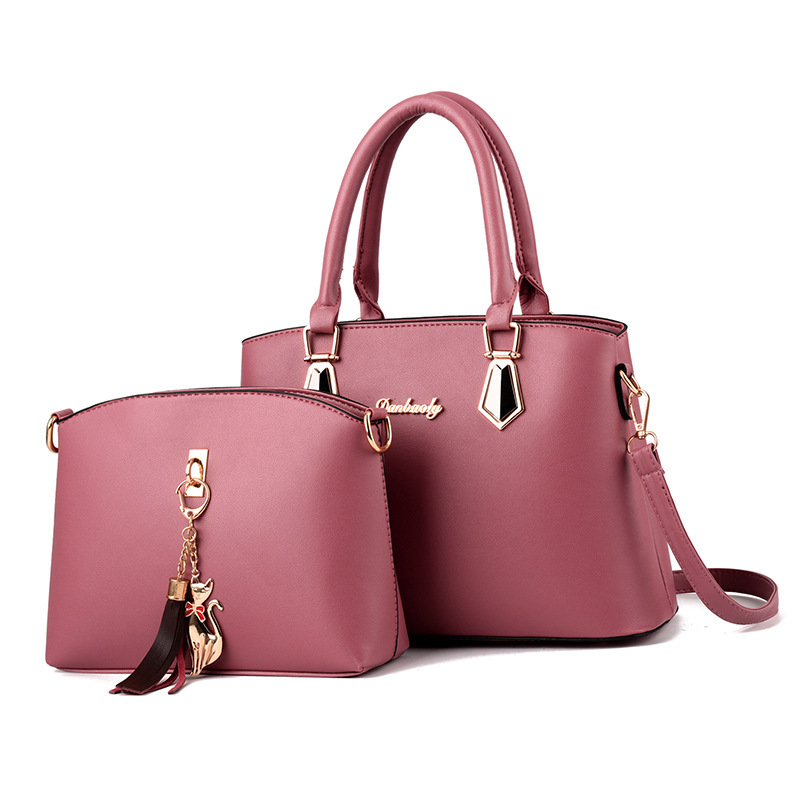 Handmade leather bag set of two