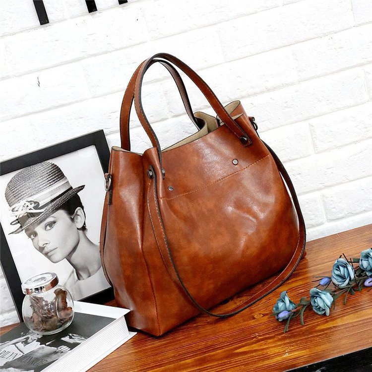 Vintage Handmade Leather 4 Piece Set