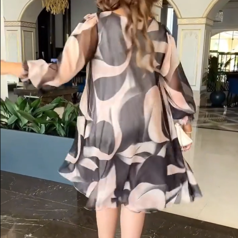 🌸Vestido plus size de chiffon respirável e confortável