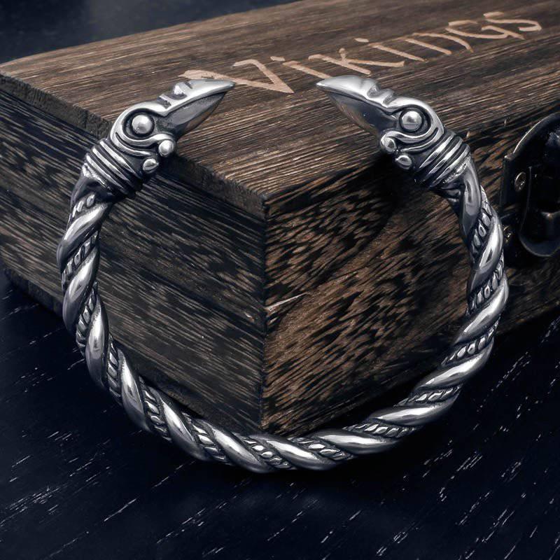Гривна Raven Head Torc - неръждаема стомана