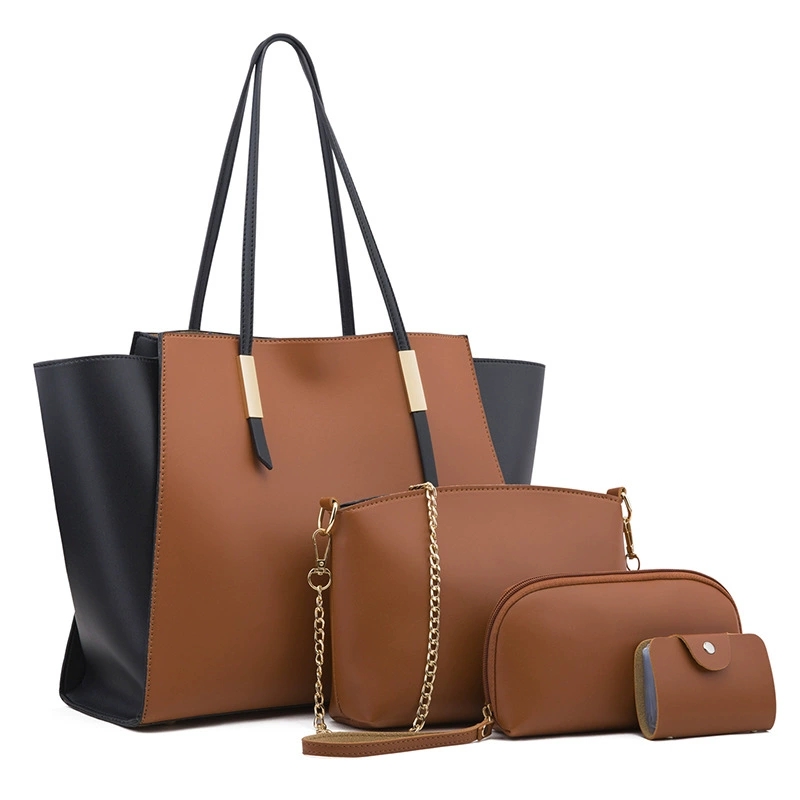 Conjunto de várias peças de bolsa de couro artesanal