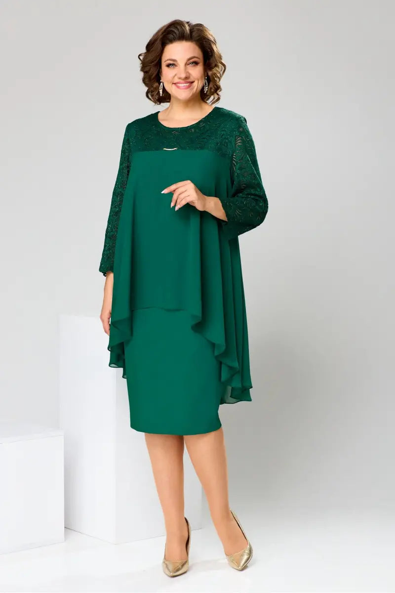 😍【S-5XL】Burvīga plus izmēra kleita