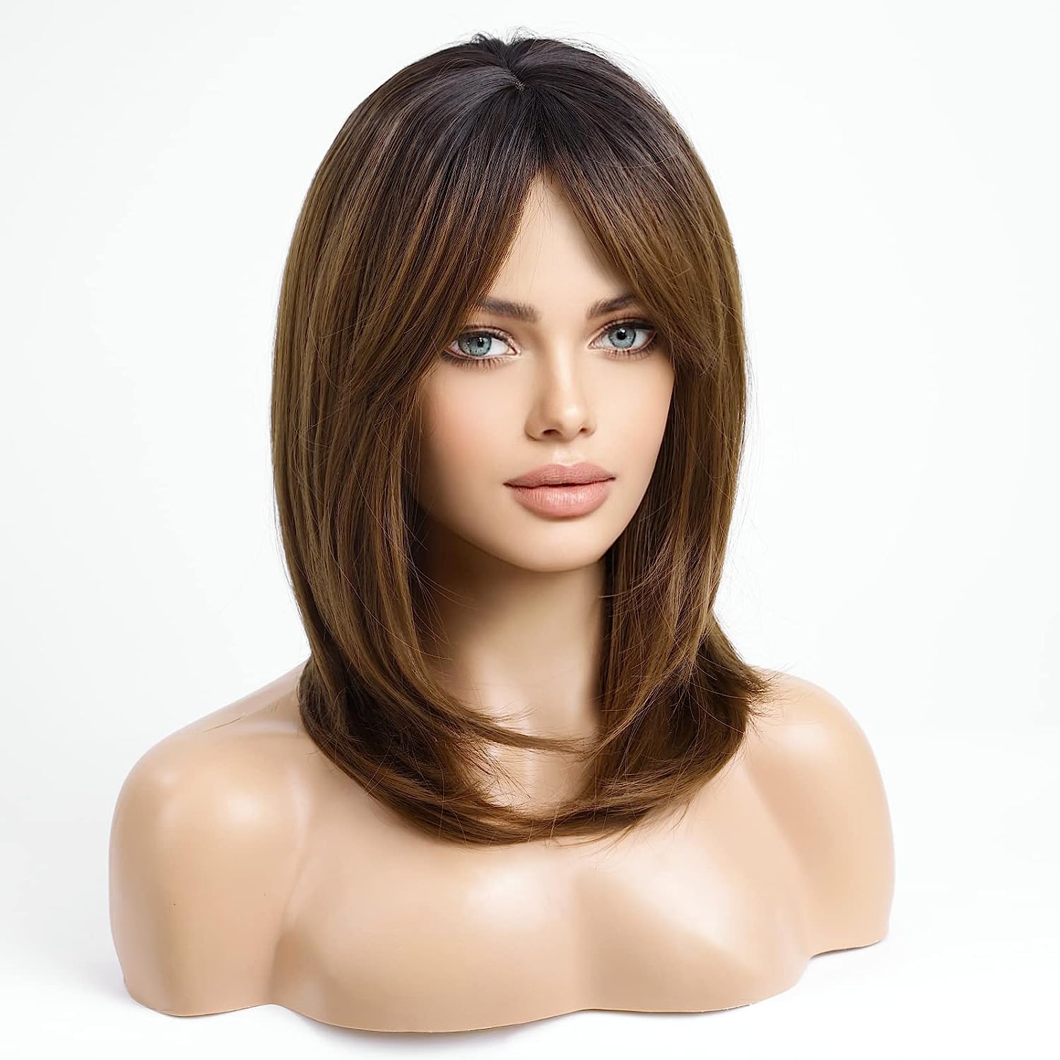 Synthetic Long Wigs  Hair with Bangs for Daily Use