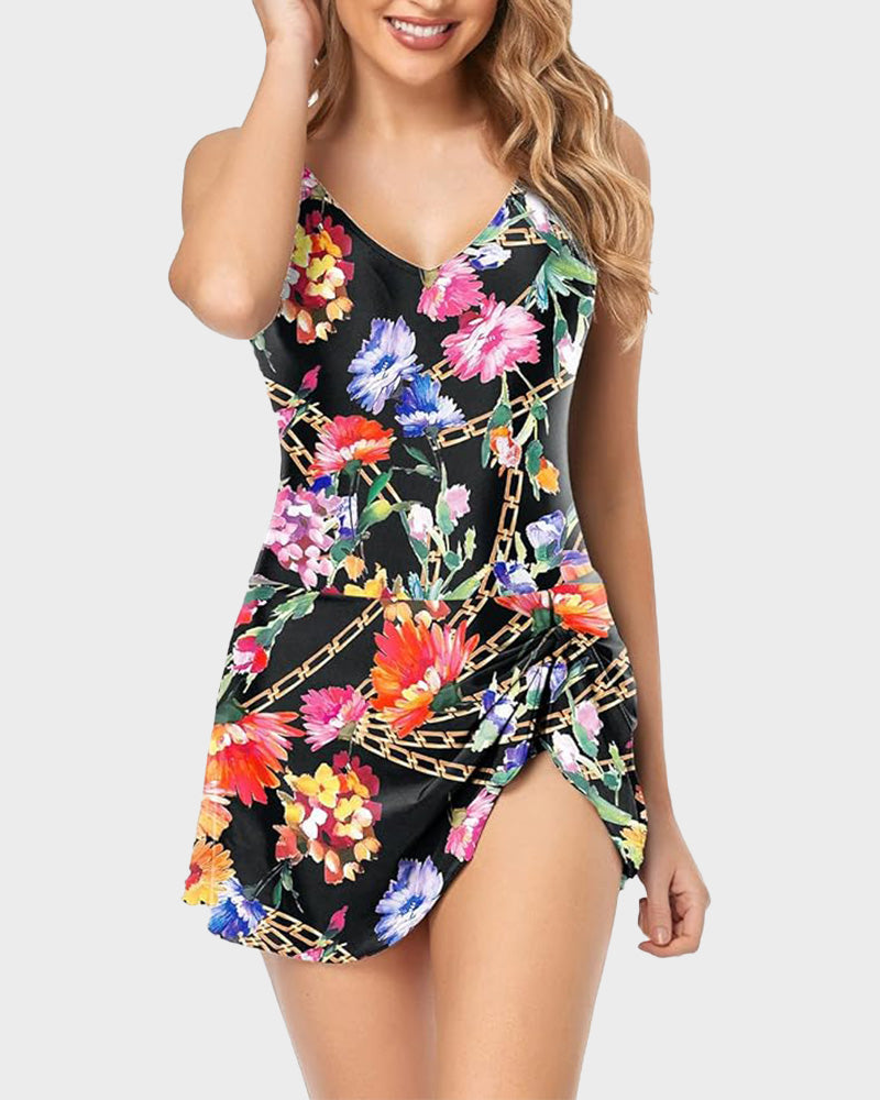 2025 New Women's Tummy Control Slim Fit One Piece Swimsuit