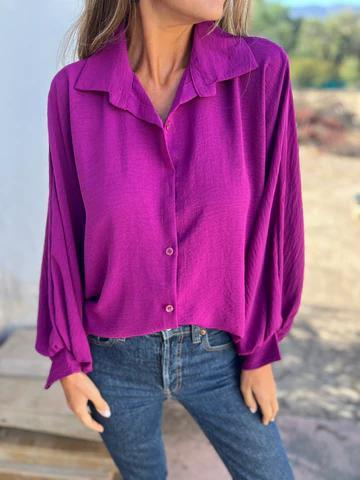 Camicia monopetto con risvolto casual