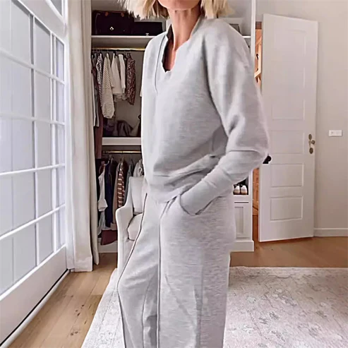 Completo moda casual da donna (top + pantaloni)