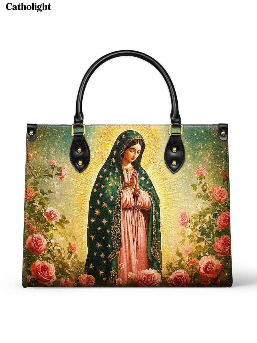 Catholight  Roses of Guadalupe Leather Bag