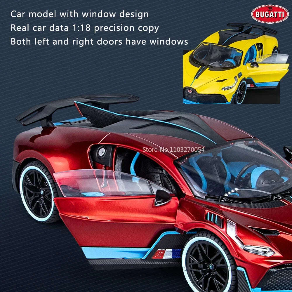 1:18 Bugatti Divo Sports Модел на лят под налягане автомобил