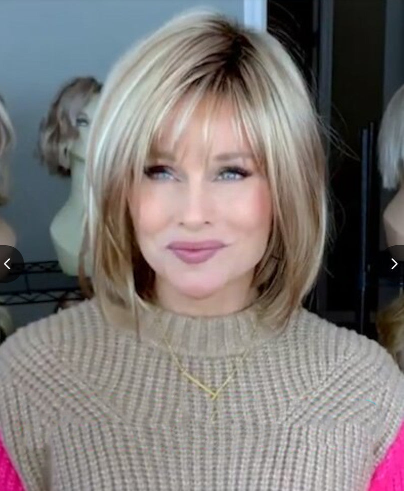 Ombre Blonde Medium Length Wig