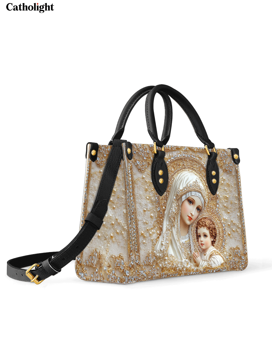 Catholight  Heavenly Grace In Radiant Splendor Leather Bag