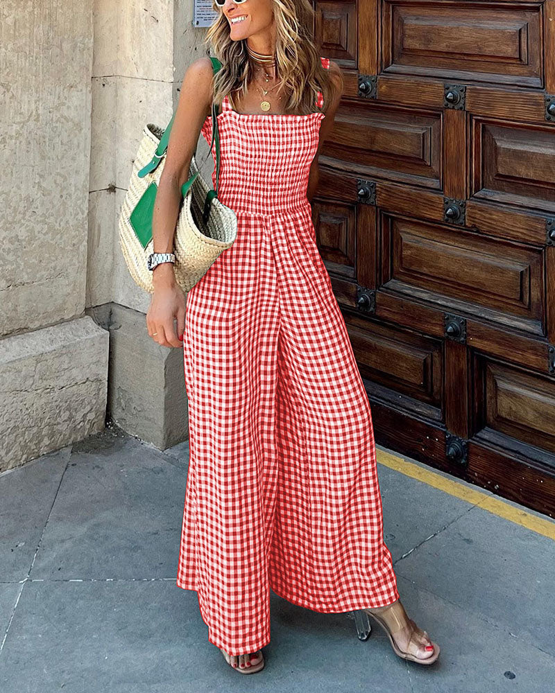 👑 Chic Gingham Jumpsuit
