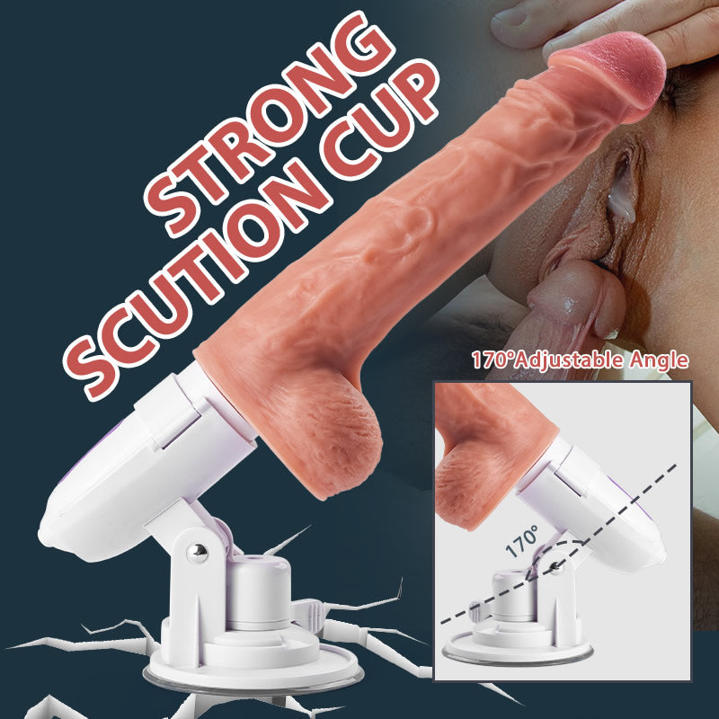 【ГОРЕЩО】STRETCH LOVER DILDO 8 ТЕЛЕСКОПИЧНА ВЪРТЯЩА СЕ ВИБРАЦИЯ И ОТОПЛЕНИЕ