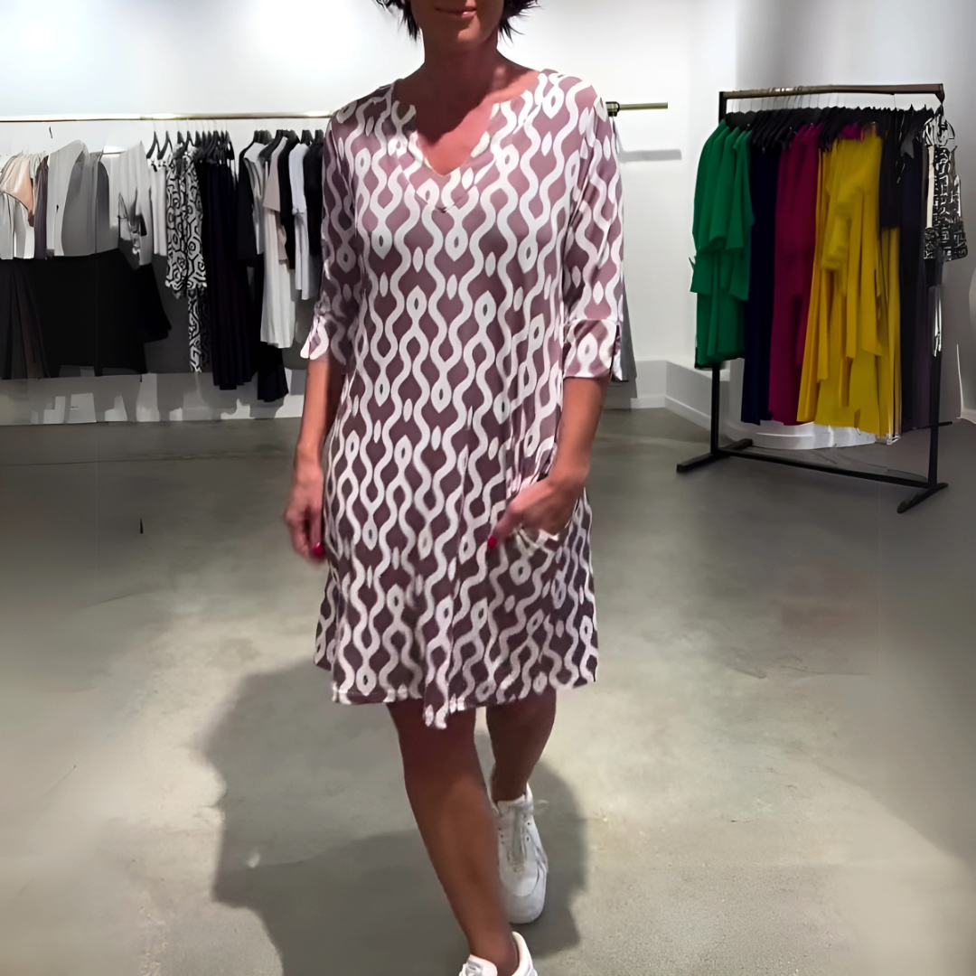 ZARA | Eleganta kleita ar V veida kakla izgriezumu