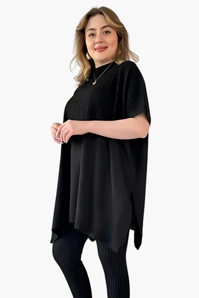 Maglione lavorato a maglia sciolto, set casual in due pezzi
