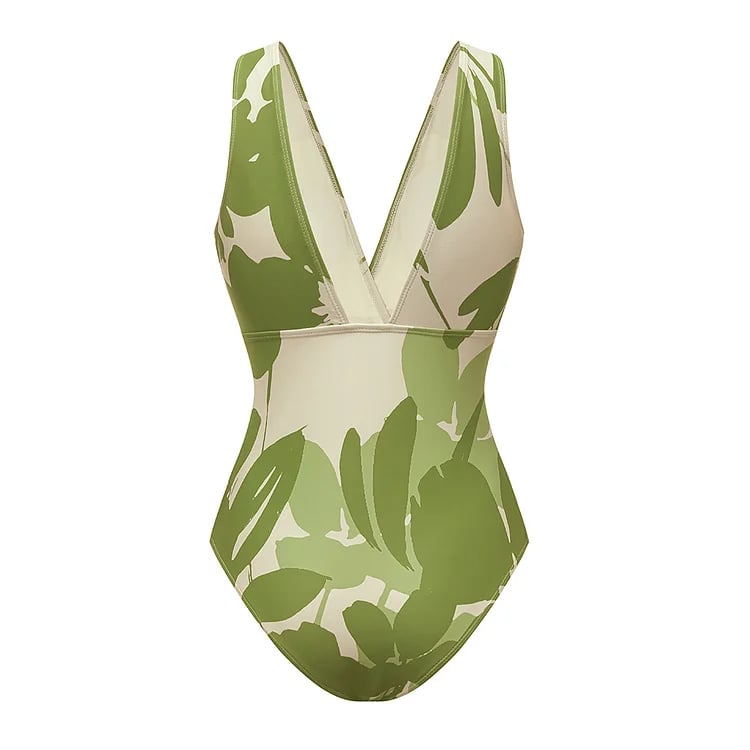 2025 New V Neck Print Bikini Swimsuit Set
