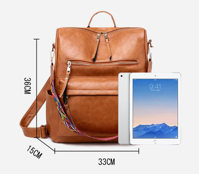 Excellent fashion women's leather backpack