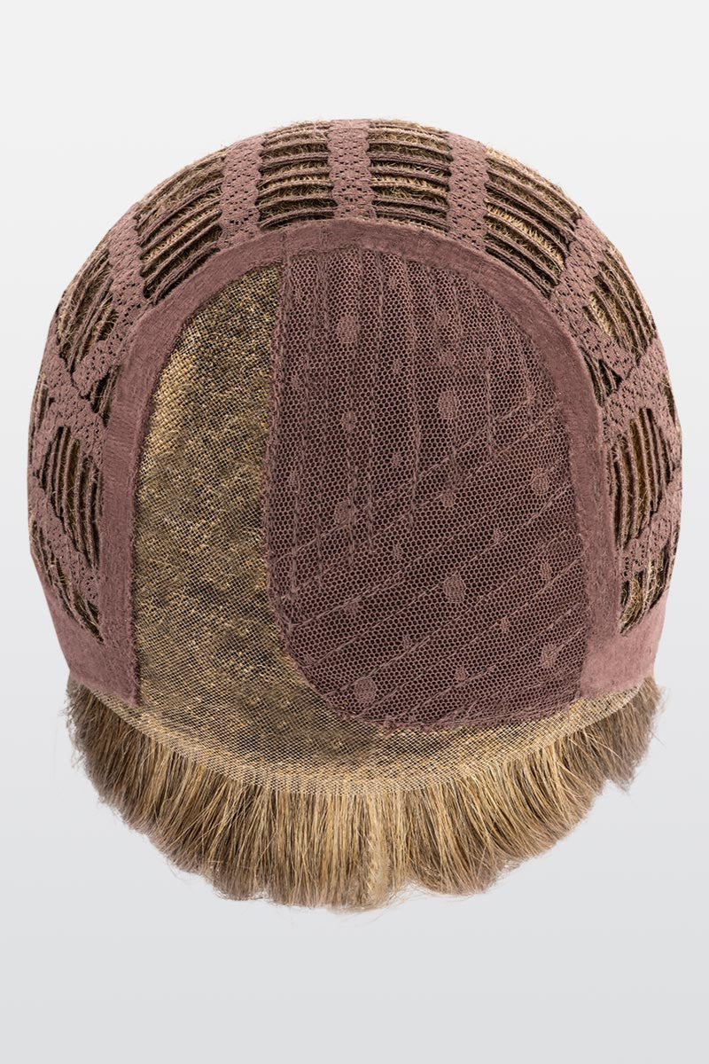 Side-parted temperament soft hair golden curly hair