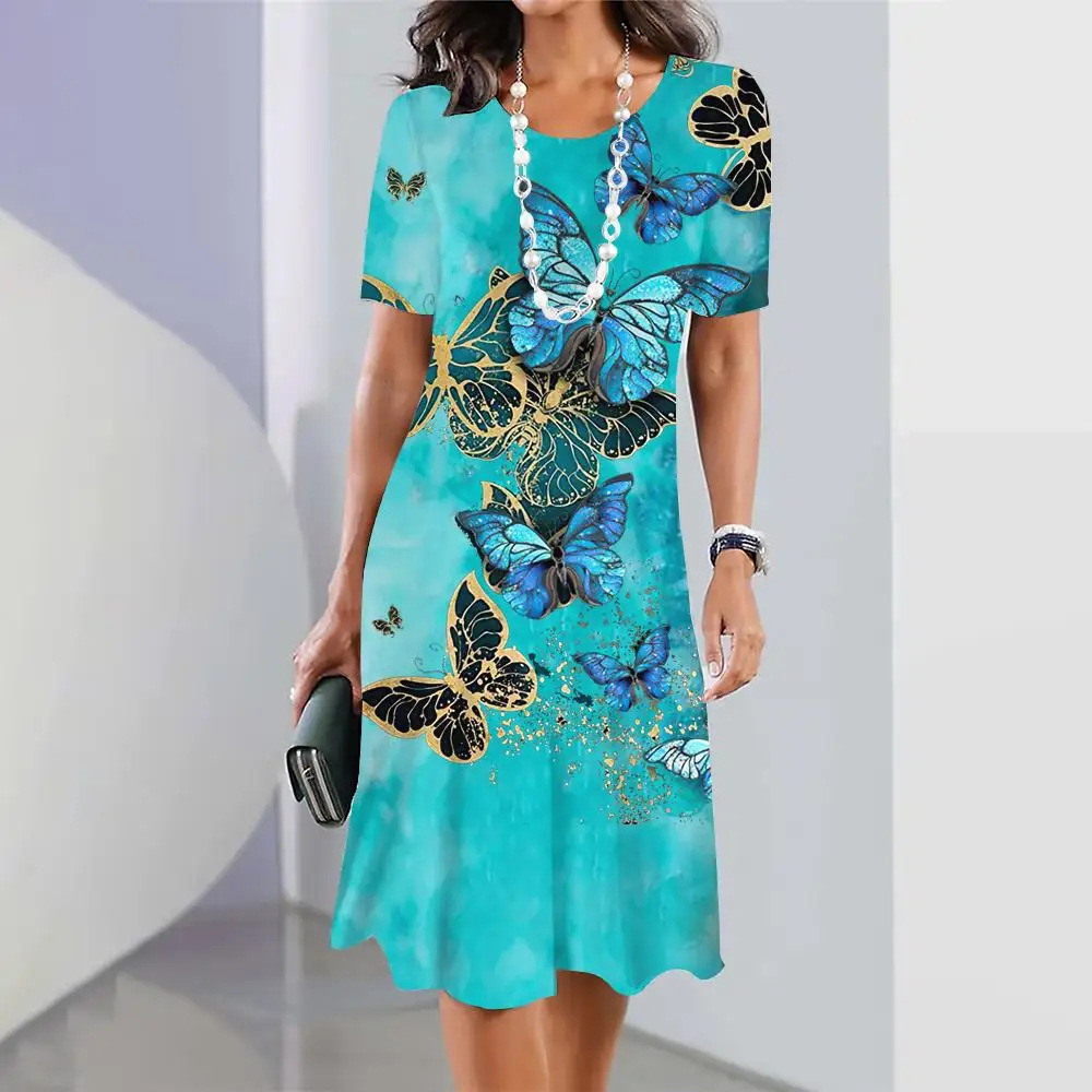 【S-3XL】👗Γυναικείο πολύχρωμο πλισέ φόρεμα
