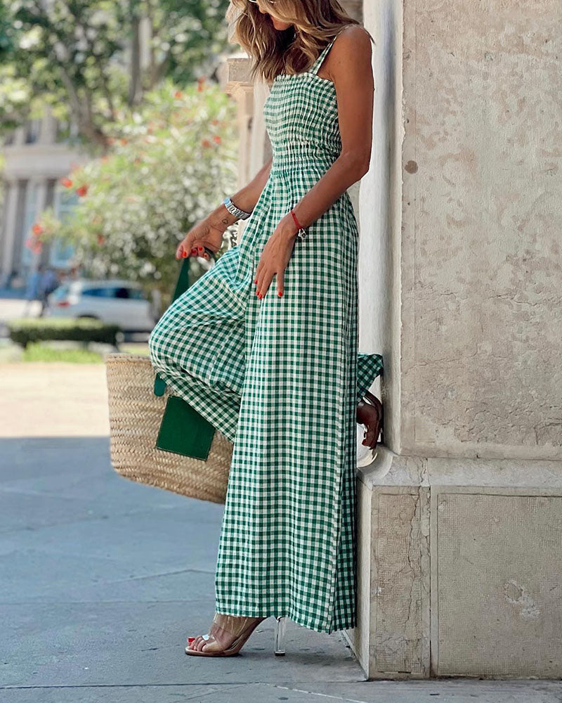 👑 Chic Gingham Jumpsuit