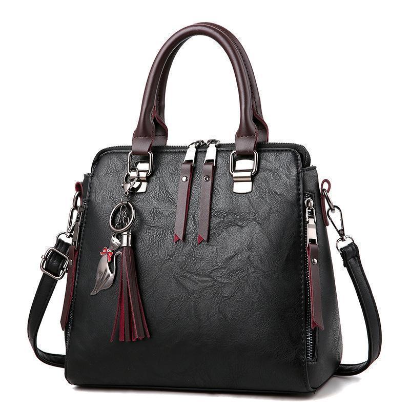 Vintage leather crossbody bag