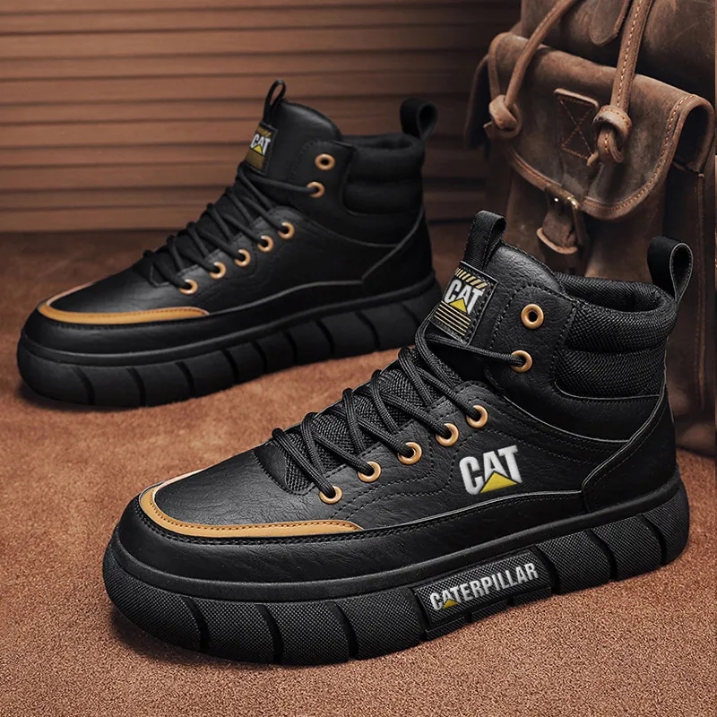 Botas masculinas casuais de couro leve CAT®