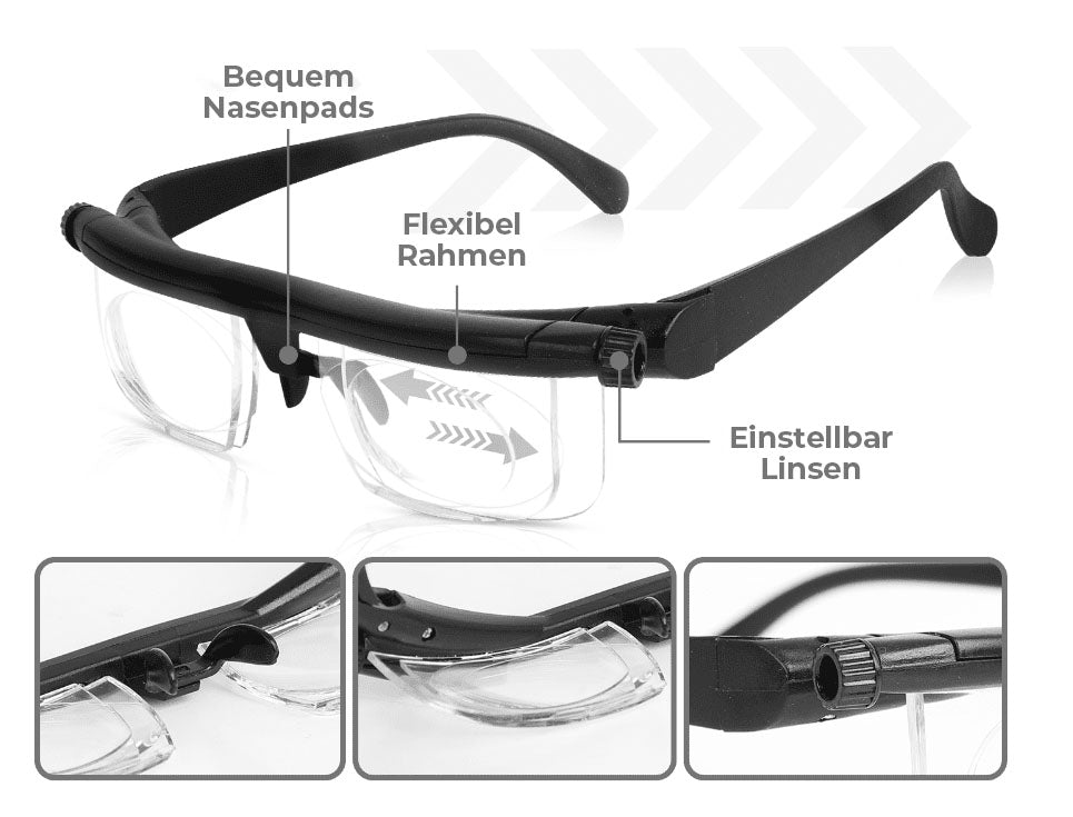 FIVFIVGO™ VISIONSHIFT ПРЕЦИЗНИ ОЧИЛА ЗА ЧЕТЕНЕ С РЕГУЛИРУЕМ ФОКУС