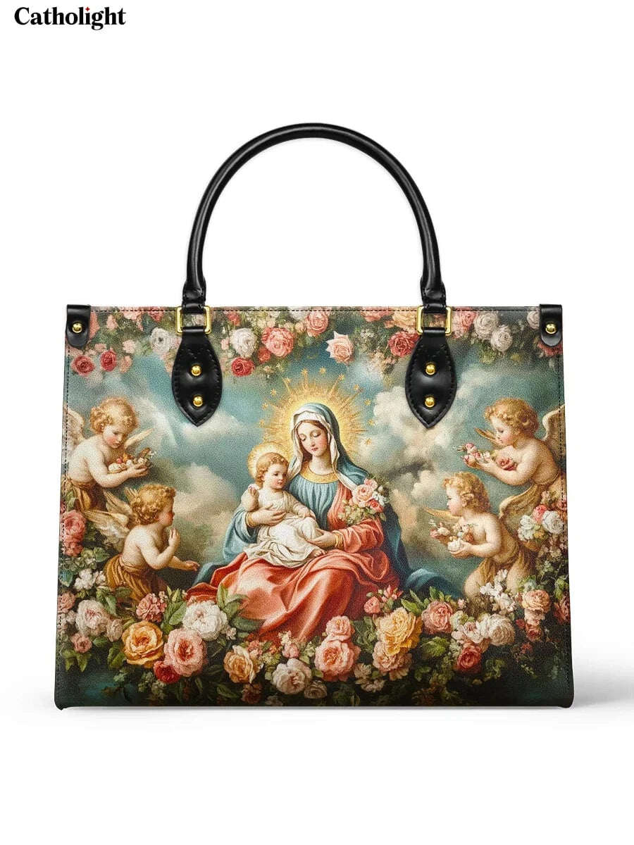 Catholight  Halo Of Roses Leather Bag
