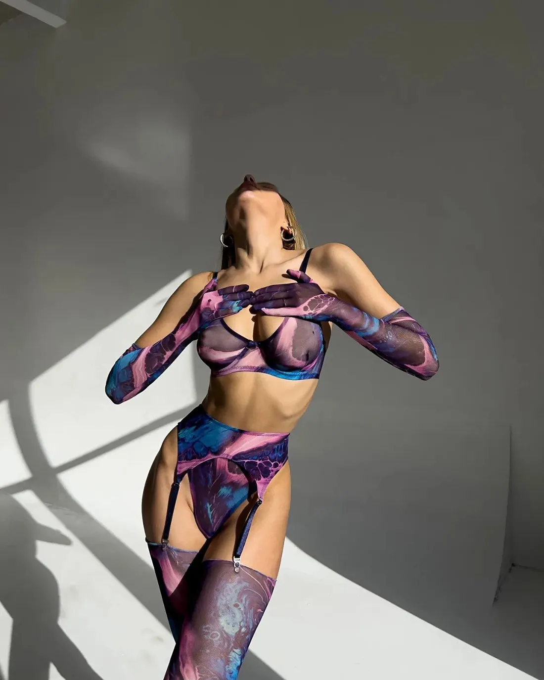 VALERIE -Conjunto de roupa interior tie-dye