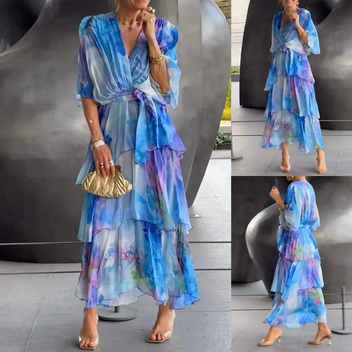 🥰【S-3XL】Vestido de tule novo, confortável e moderno para primavera e verão com bolinhas