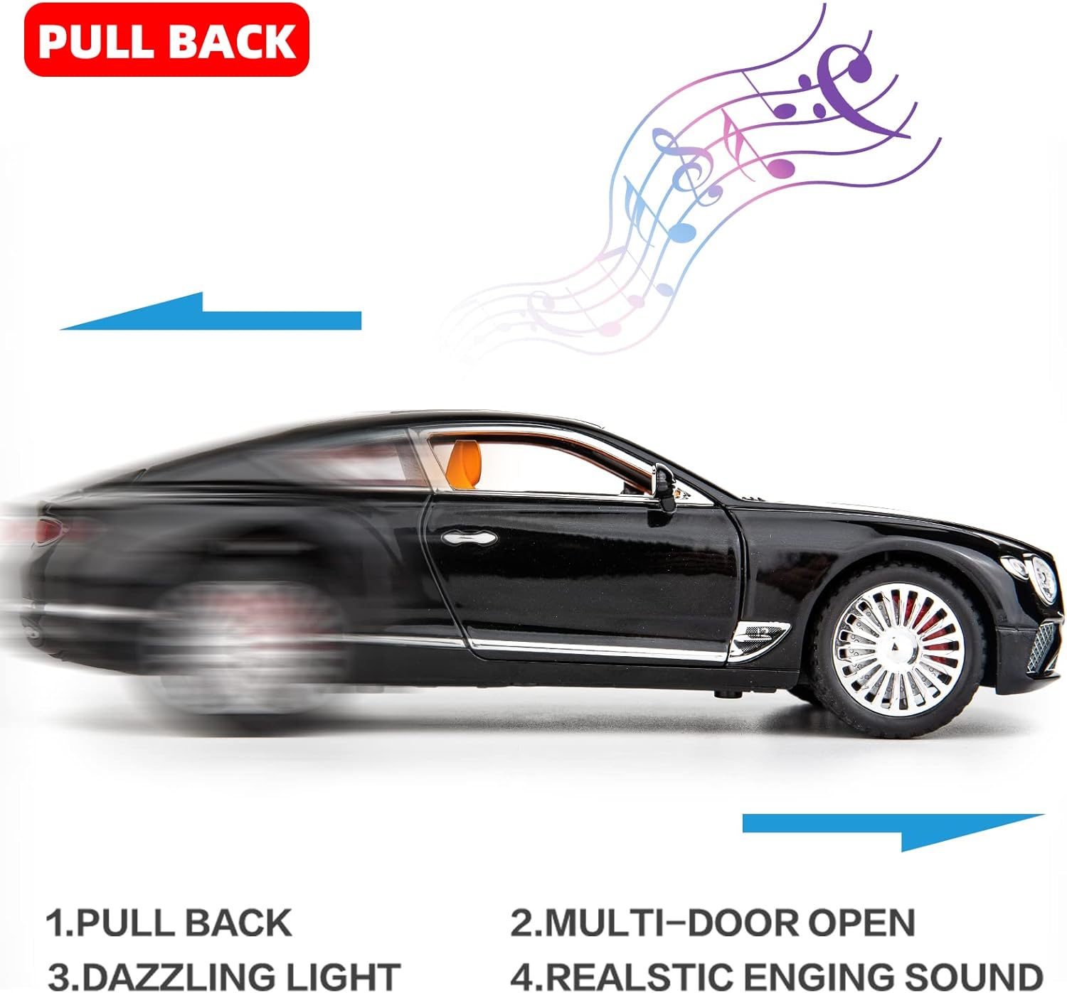 1/24 Bentley Continental GT Alloy Diecast Model Car