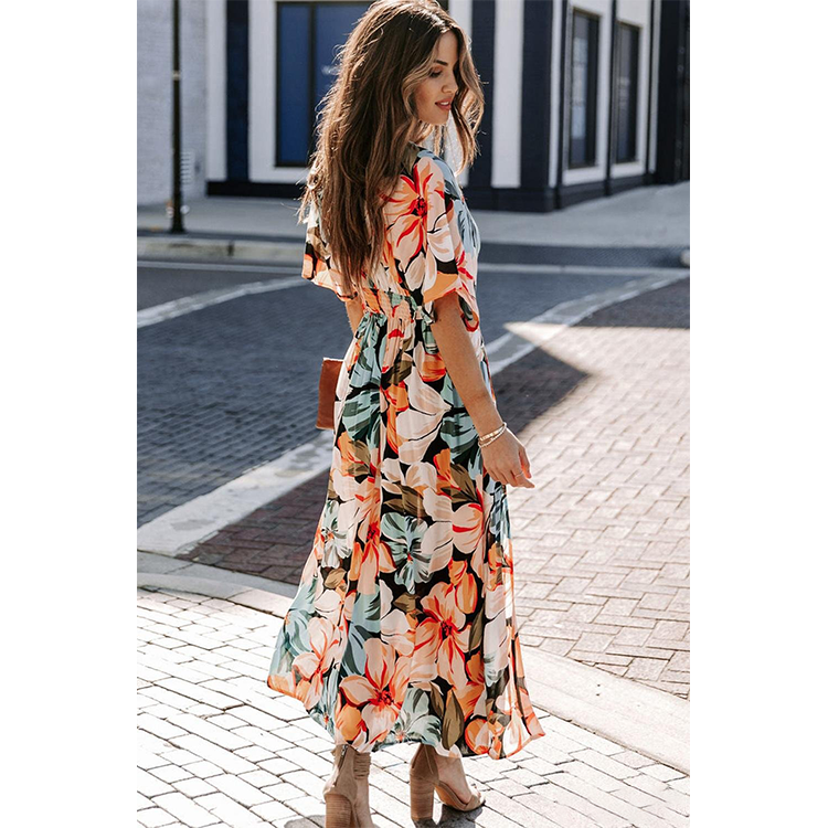 2025 New Blossom Printed Midi Dress
