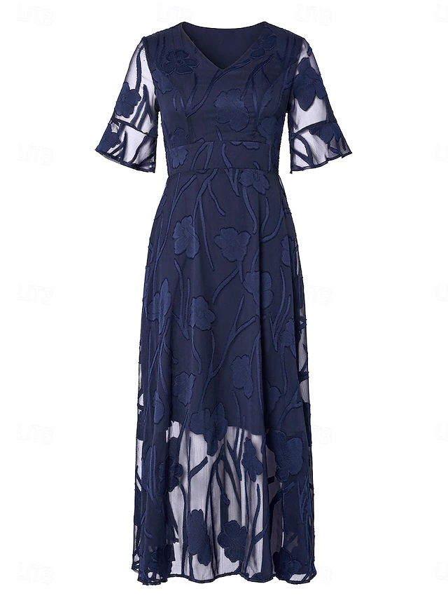 Elegant women's solid color lace long skirt
