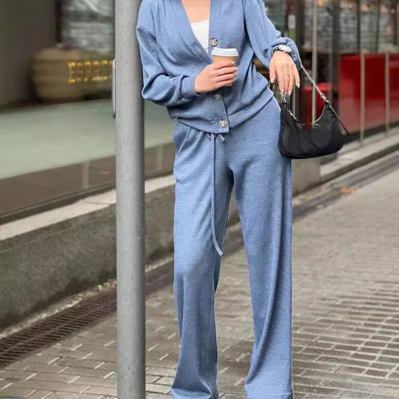 Abito da pantaloni sportivi cardigan con giacca comoda nuova autunno 2024