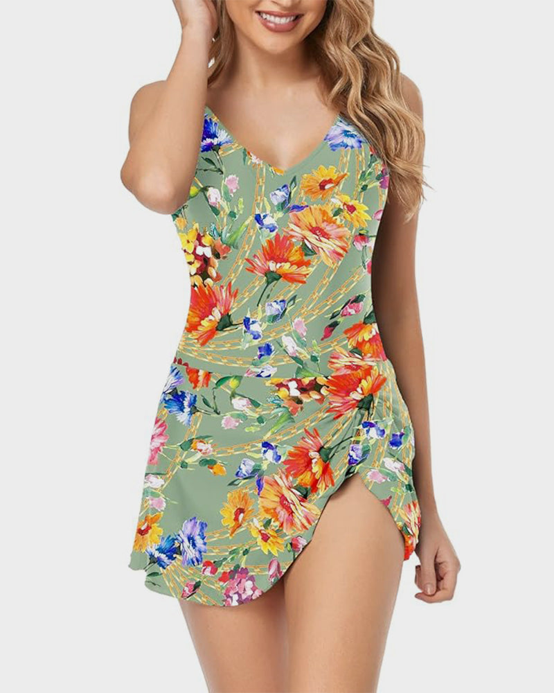 2025 New Women's Tummy Control Slim Fit One Piece Swimsuit